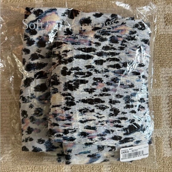 NWT Soft Surroundings Marcelo Blue Leopard Print Smocked Maxi Dress Size Medium - Picture 7 of 7